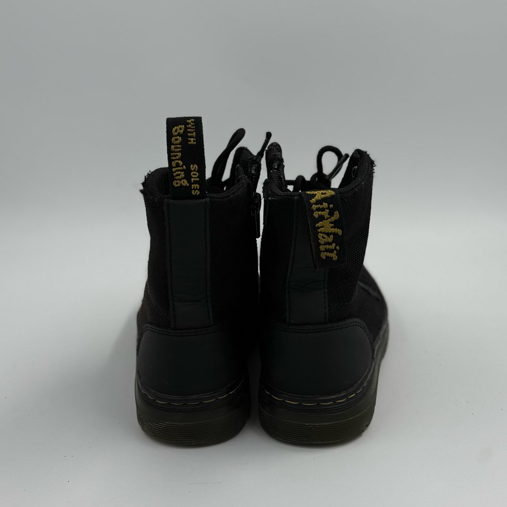 Dr. Martens Doc Combs J Air Wair Combat Boots, Kid Youth size 3 Canvas Zip Black - Picture 4 of 6